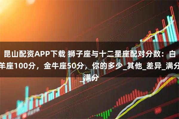 昆山配资APP下载 狮子座与十二星座配对分数：白羊座100分，金牛座50分，你的多少_其他_差异_满分